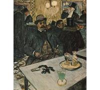 DQCJIYIGL Famous Canvas Prints Portrait Classic Wall Decor Monsieur Boileau At the Café by Henri De Toulouse Lautrec Abstract Painting for Home Decor 60x90cm