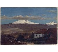 DQCJIYIGL Famous Canvas Prints Portrait Classic Wall Decor Mount Chimborazo Shown From Riobamba Ecuador by Frederic Edwin Church Abstract Painting for Home Decor 60x90cm