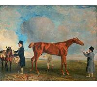 DQCJIYIGL Famous Canvas Prints Portrait Classic Wall Decor Mr.thornhill's Sailor a Chesnut Racehorse with a Groom and Trainer by famous painiter Abstract Painting for Home Decor 60x90cm