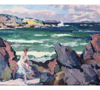 DQCJIYIGL Famous Canvas Prints Portrait Classic Wall Decor North Wind Iona by Campbell Boileau Cadell Abstract Painting for Home Decor 60x90cm