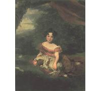 DQCJIYIGL Famous Canvas Prints Portrait Classic Wall Decor Portrait of Miss Peel by Sir Thomas Lawrence Abstract Painting for Home Decor 60x90cm