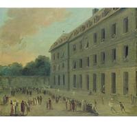 DQCJIYIGL Famous Canvas Prints Portrait Classic Wall Decor Recreation At the Saint lazare Prison by Hubert Robert Abstract Painting for Home Decor 60x90cm