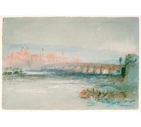 DQCJIYIGL Famous Canvas Prints Portrait Classic Wall Decor Regensburg Von Jenseits Der Donau Aus Gesehen by Mallord William Turner Abstract Painting for Home Decor 60x90cm