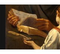 DQCJIYIGL Famous Canvas Prints Portrait Classic Wall Decor Saint Matthew and the Angel by Simone Cantarini Abstract Painting for Home Decor 60x90cm