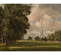 DQCJIYIGL Famous Canvas Prints Portrait Classic Wall Decor Salisbury Cathedral From Lower Marsh Close by John Constable Abstract Painting for Home Decor 60x90cm
