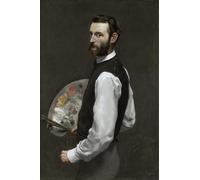 DQCJIYIGL Famous Canvas Prints Portrait Classic Wall Decor Self Portrait by Jean Frederic Bazille Abstract Painting for Home Decor 60x90cm