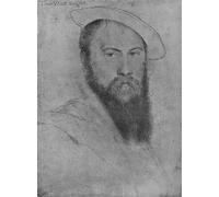 DQCJIYIGL Famous Canvas Prints Portrait Classic Wall Decor Sir Wyatt by Hans Holbein the Younger Abstract Painting for Home Decor 60x90cm