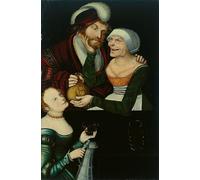 DQCJIYIGL Famous Canvas Prints Portrait Classic Wall Decor St George Slaying the Dragon by Lucas Cranach the Elder Abstract Painting for Home Decor 60x90cm