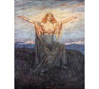 DQCJIYIGL Famous Canvas Prints Portrait Classic Wall Decor Sun I Hail Thee Hail O Light Hail O Glorious Day by Arthur Rackham Abstract Painting for Home Decor 60x90cm