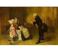DQCJIYIGL Famous Canvas Prints Portrait Classic Wall Decor the Doctor's Visit by John Pettie Abstract Painting for Home Decor 60x90cm