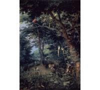 DQCJIYIGL Famous Canvas Prints Portrait Classic Wall Decor the Earthly Paradise by Jan the Elder Brueghel Abstract Painting for Home Decor 60x90cm