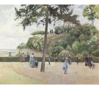 DQCJIYIGL Famous Canvas Prints Portrait Classic Wall Decor the Garden of the City Pontoise by Camille Jacob Pissarro Abstract Painting for Home Decor 60x90cm