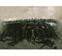 DQCJIYIGL Famous Canvas Prints Portrait Classic Wall Decor the Infantry Square by Frederic Remington Abstract Painting for Home Decor 60x90cm