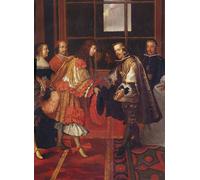 DQCJIYIGL Famous Canvas Prints Portrait Classic Wall Decor the Meeting of Louis Xiv and Philippe Iv on the Ile Des Faisans Th June by Charles Le Brun Abstract Painting for Home Decor 60x90cm