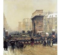 DQCJIYIGL Famous Canvas Prints Portrait Classic Wall Decor the Passing Regiment by Jean Baptiste Edouard Detaille Abstract Painting for Home Decor 60x90cm