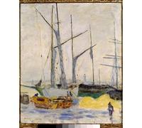 DQCJIYIGL Famous Canvas Prints Portrait Classic Wall Decor the Port of Cannes by Pierre Bonnard Abstract Painting for Home Decor 60x90cm