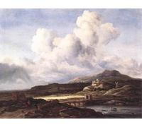 DQCJIYIGL Famous Canvas Prints Portrait Classic Wall Decor the Ray of Sunlight by Jacob Van Ruisdael Abstract Painting for Home Decor 60x90cm