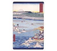 DQCJIYIGL Famous Canvas Prints Portrait Classic Wall Decor the River Between Suruga by Utagawa Hiroshige Abstract Painting for Home Decor 60x90cm