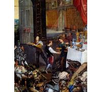 DQCJIYIGL Famous Canvas Prints Portrait Classic Wall Decor the Taste Detail Representing the Servants Bringing the Dishes of by Jan the Elder Brueghel Abstract Painting for Home Decor 60x90cm