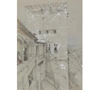 DQCJIYIGL Famous Canvas Prints Portrait Classic Wall Decor the Tower of Comares Alhambra by John Frederick Lewis Abstract Painting for Home Decor 60x90cm