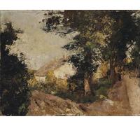 DQCJIYIGL Famous Canvas Prints Portrait Classic Wall Decor the Village by Lesser Ury Abstract Painting for Home Decor 60x90cm