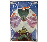 DQCJIYIGL Famous Canvas Prints Portrait Classic Wall Decor They Danced with Shawls Which Were Woven of Mist and Moonshine by Harry Clarke Abstract Painting for Home Decor 60x90cm