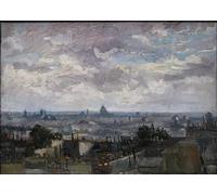 DQCJIYIGL Famous Canvas Prints Portrait Classic Wall Decor View of the Roofs of Paris by Vincent Van Gogh Abstract Painting for Home Decor 60x90cm