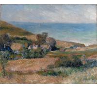 DQCJIYIGL Famous Canvas Prints Portrait Classic Wall Decor View of the Seacoast Near Wargemont in Normandy by Pierre Auguste Renoir Abstract Painting for Home Decor 60x90cm