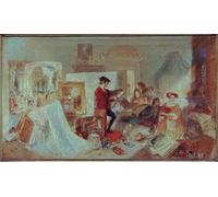 DQCJIYIGL Famous Canvas Prints Portrait Classic Wall Decor Watteau Study by Fresnoy’s Rules by Mallord William Turner Abstract Painting for Home Decor 60x90cm