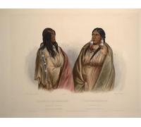 DQCJIYIGL Famous Canvas Prints Portrait Classic Wall Decor Woman of the Snake Tribe and Woman of the Cree Tribe by Karl Bodmer Abstract Painting for Home Decor 60x90cm
