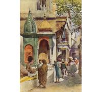 DQCJIYIGL Famous Painting Art Print Images Modern Canvas Prints a Corner Shrine in a Benares Alley by Alexander Henry Hallam Murray Oil Painting for Home Decor 60x90cm