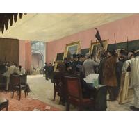 DQCJIYIGL Famous Painting Art Print Images Modern Canvas Prints a Session of the Painting Jury by Henri Gervex Oil Painting for Home Decor 60x90cm