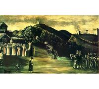 DQCJIYIGL Famous Painting Art Print Images Modern Canvas Prints a Wedding in the Old Time Georgian by Niko Pirosmani Oil Painting for Home Decor 60x90cm