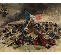 DQCJIYIGL Famous Painting Art Print Images Modern Canvas Prints Allegory of the Siege of Paris by Jean Louis Ernest Meissonier Oil Painting for Home Decor 60x90cm