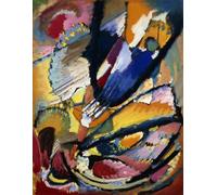 DQCJIYIGL Famous Painting Art Print Images Modern Canvas Prints Angel of the Judgment Angel of the Last Judgment at Oil on paper laid on wood by Wassily Kandinsky Oil Painting for Home Decor 60x90cm