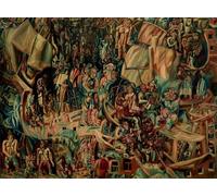 DQCJIYIGL Famous Painting Art Print Images Modern Canvas Prints Bringing in the Universal Flowering by Pavel Nikolaevich Filonov Oil Painting for Home Decor 60x90cm
