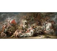 DQCJIYIGL Famous Painting Art Print Images Modern Canvas Prints Death on the Pale Horse by Benjamin West Oil Painting for Home Decor 60x90cm