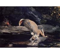 DQCJIYIGL Famous Painting Art Print Images Modern Canvas Prints Fallen Deer by Winslow Homer Oil Painting for Home Decor 60x90cm