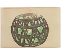 DQCJIYIGL Famous Painting Art Print Images Modern Canvas Prints Flowers of a Hundred Worlds Flower Basket by Kamisaka Sekka Oil Painting for Home Decor 60x90cm