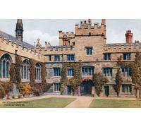 DQCJIYIGL Famous Painting Art Print Images Modern Canvas Prints Gate Tower First Court Jesus Col Oxford by Alfred Robert Quinton Oil Painting for Home Decor 60x90cm