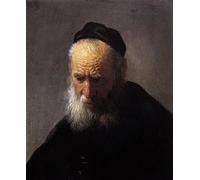DQCJIYIGL Famous Painting Art Print Images Modern Canvas Prints Head of an old man by Rembrandt van Rijn Oil Painting for Home Decor 60x90cm