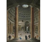 DQCJIYIGL Famous Painting Art Print Images Modern Canvas Prints Interior of the Pantheon by Paolo Pannini Oil Painting for Home Decor 60x90cm