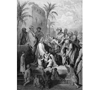 DQCJIYIGL Famous Painting Art Print Images Modern Canvas Prints Jesus Blessing the Children Engraving by Gustave Dore Oil Painting for Home Decor 60x90cm