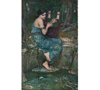 DQCJIYIGL Famous Painting Art Print Images Modern Canvas Prints Listen to My Sweet Pipings by John William Waterhouse Oil Painting for Home Decor 60x90cm