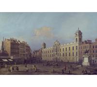 DQCJIYIGL Famous Painting Art Print Images Modern Canvas Prints London a View of Northumberland House Looking Eastward by Canaletto Oil Painting for Home Decor 60x90cm