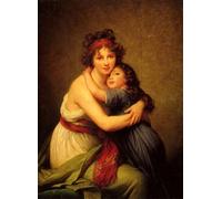 DQCJIYIGL Famous Painting Art Print Images Modern Canvas Prints Madame Vigee Le Brun Et Sa Fille by Louise Élisabeth Vigée-le Brun Oil Painting for Home Decor 60x90cm