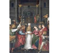 DQCJIYIGL Famous Painting Art Print Images Modern Canvas Prints Marriage of the Virgin by Famous Artist Oil Painting for Home Decor 60x90cm