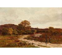 DQCJIYIGL Famous Painting Art Print Images Modern Canvas Prints Moorland Landscape by Edward Arthur Walton Oil Painting for Home Decor 60x90cm
