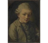 DQCJIYIGL Famous Painting Art Print Images Modern Canvas Prints Mozart by Jean Baptiste Greuze Oil Painting for Home Decor 60x90cm