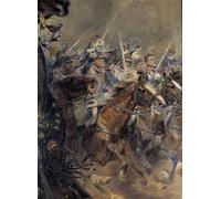 DQCJIYIGL Famous Painting Art Print Images Modern Canvas Prints Napoleonic War the Last Charge of General Antoine Charles Comte De Lasalle by Jean Baptiste Edouard Detaille for Home Decor 60x90cm